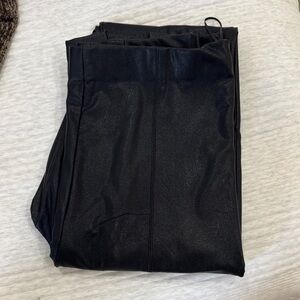 Amanda Uprichard Shiny Black Pants